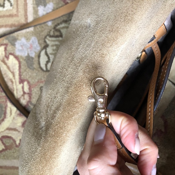 Michael Kors Leather and Suede Saddle Bag - Picture 6 of 6